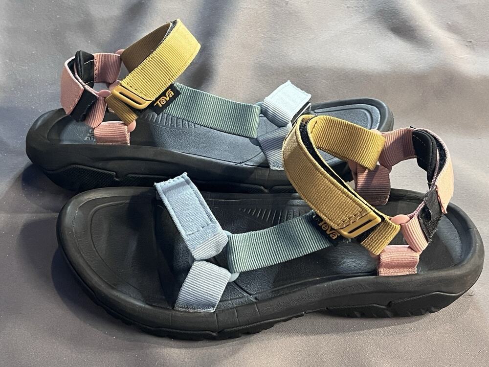 Teva Hurricane Drift Women’s Sport Sandals Multicolor Pink Blue Tan Size 8
